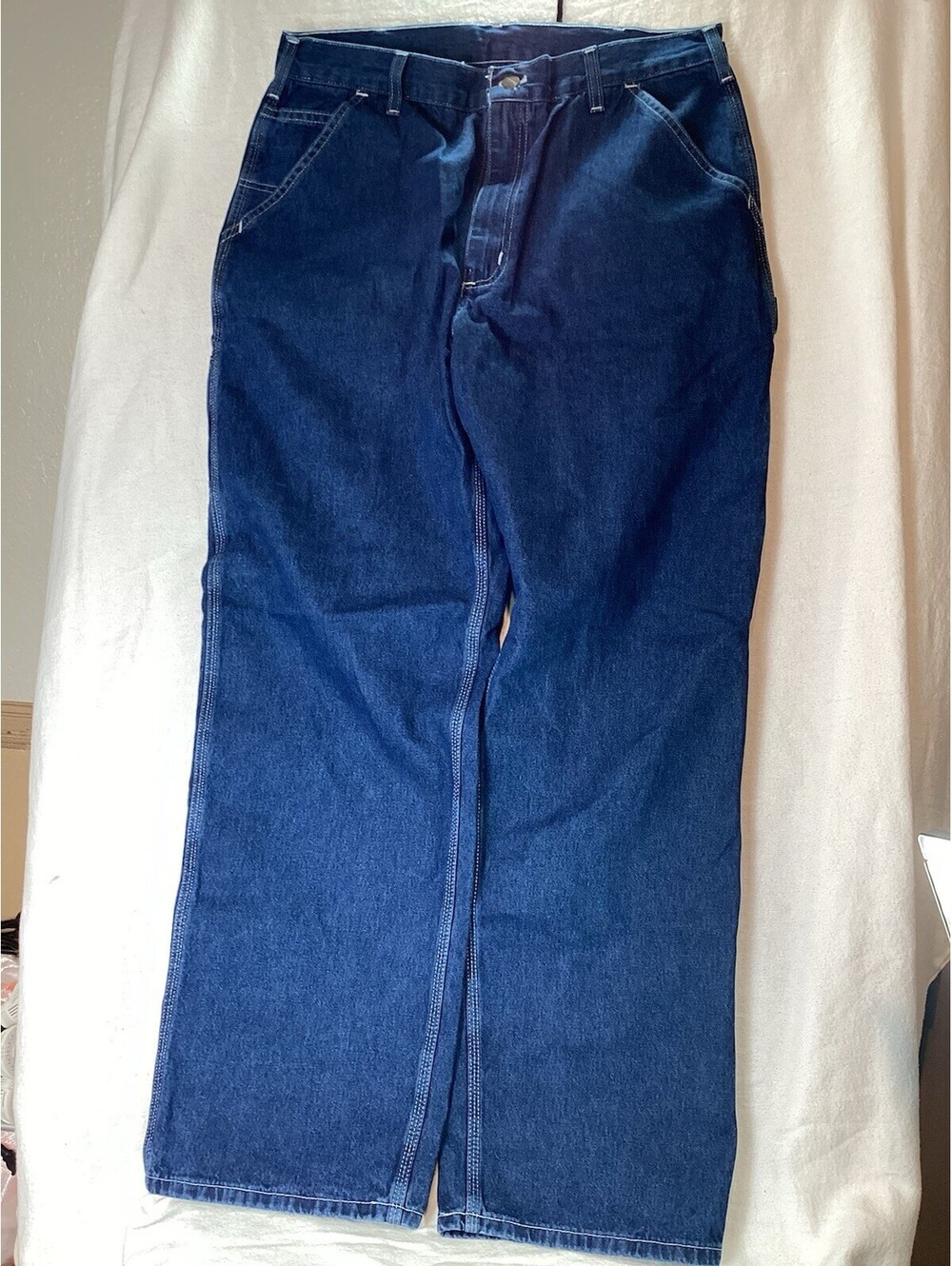 Carhartt Carpenter Cargo Denim Jeans Mens Size 36x32 Workwear Y2K Utility